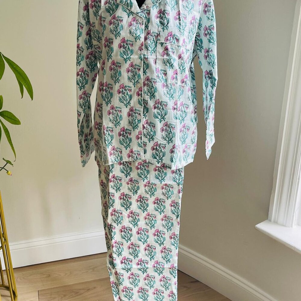 BRAND NEW Cotton PJ sets Cotton Long sleepwear Lightweight cotton pajama Set - Picture 5 of 5